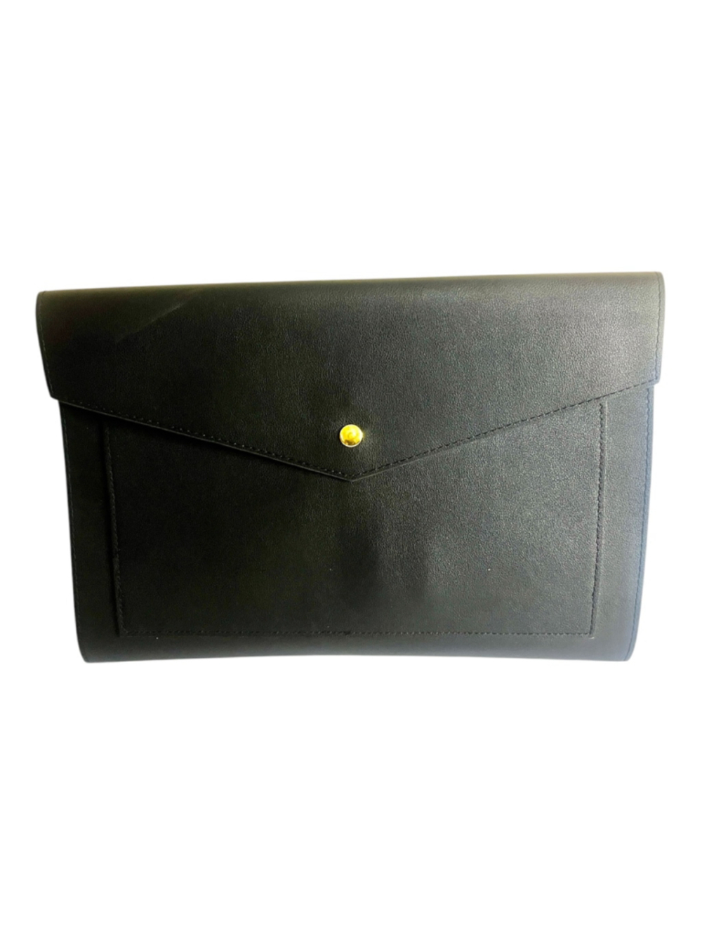 Glass Ladder Company The Megan Large Portfolio Clutch in black.